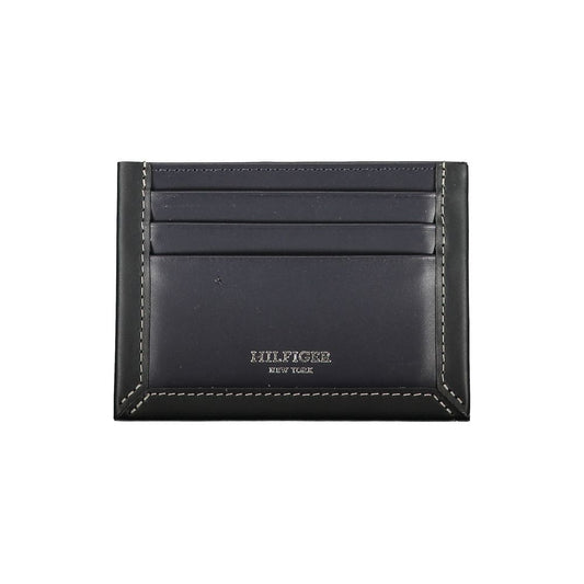 Portefeuille en cuir bleu pour homme Tommy Hilfiger