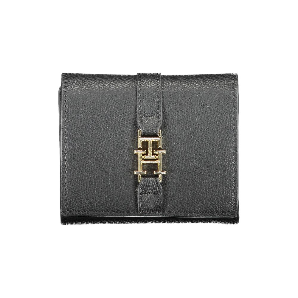 Tommy Hilfiger Black Polyurethane Women's Wallet