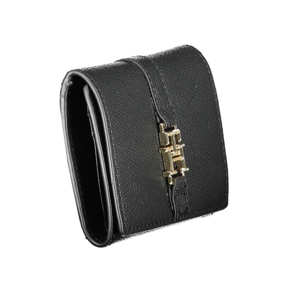Tommy Hilfiger Black Polyurethane Women's Wallet