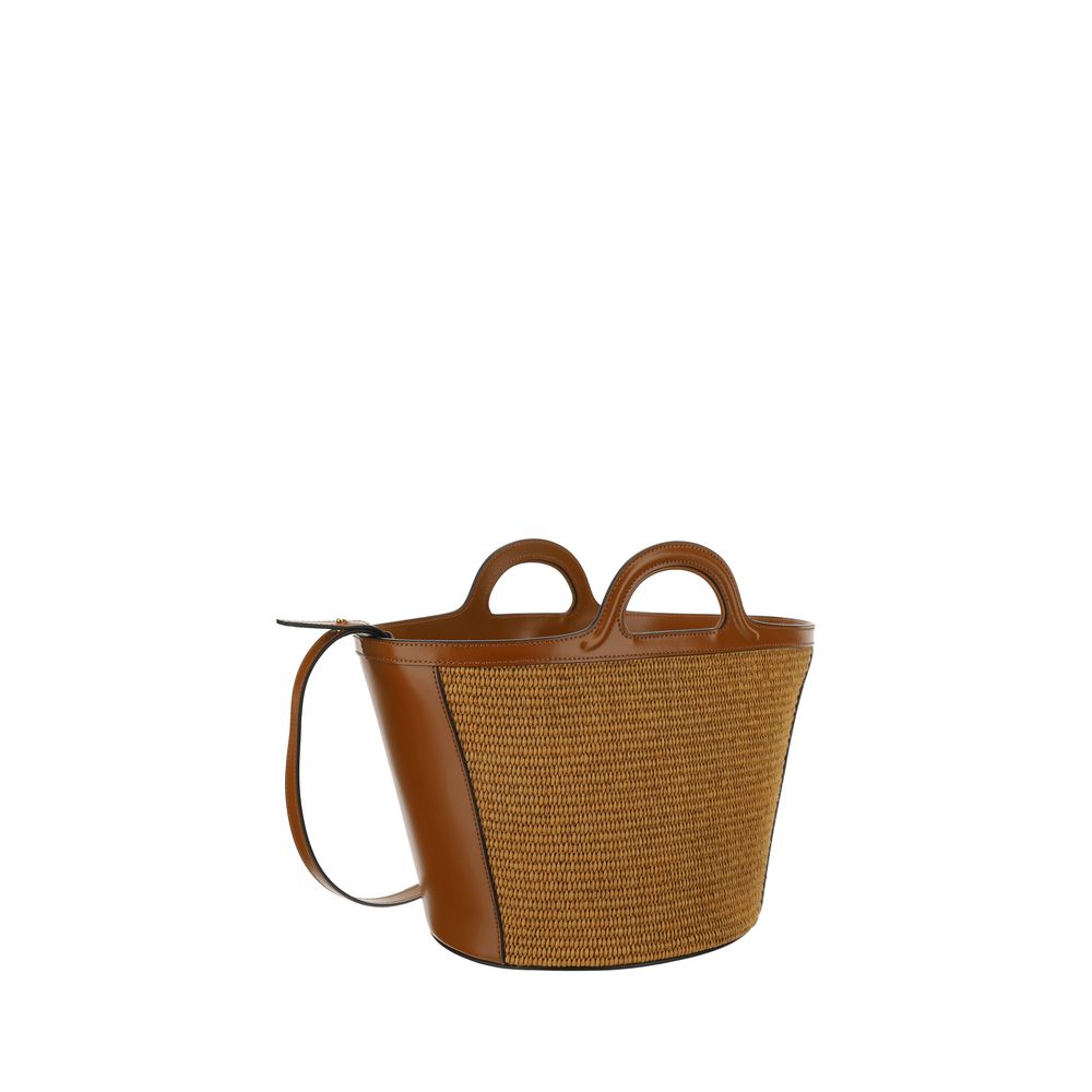 Bolso de Hombro Marni de Algodón Marrón