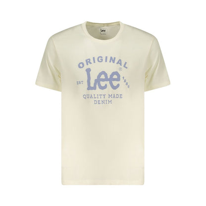 Camiseta de algodón beige Lee para hombre