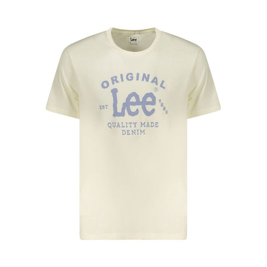 Camiseta de algodón beige Lee para hombre