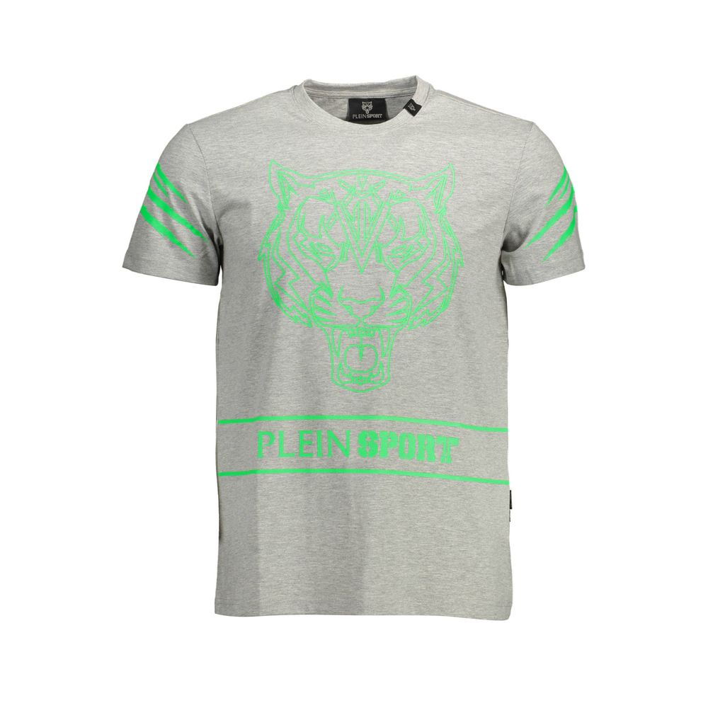 Camiseta de algodón gris para hombre Plein Sport