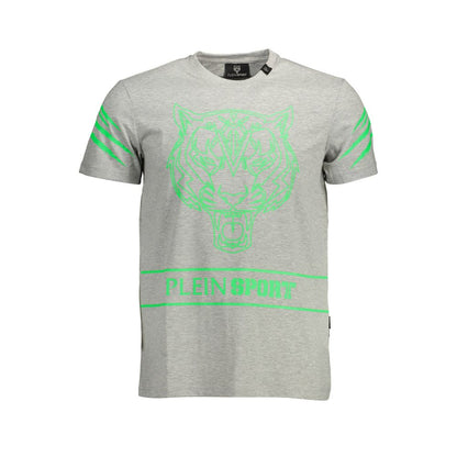 Camiseta de algodón gris para hombre Plein Sport