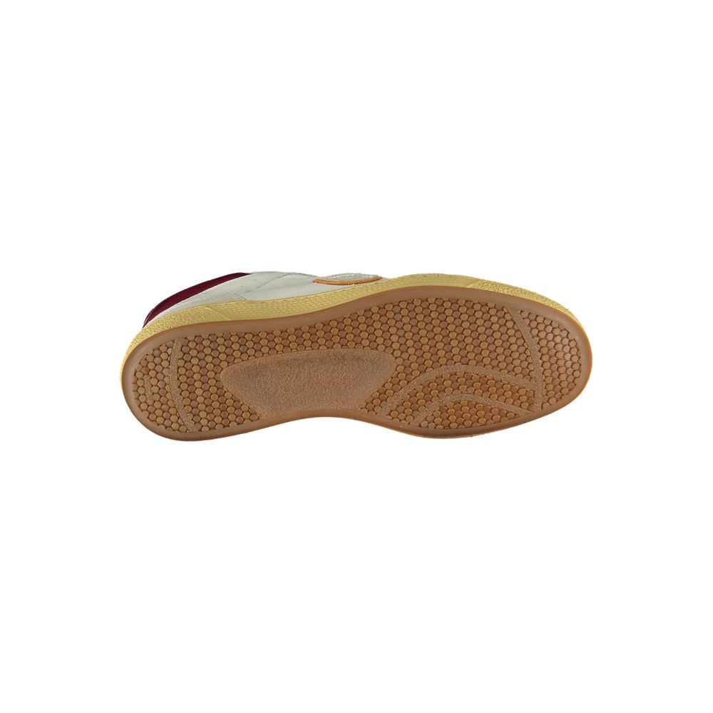 Zapatillas de cuero para hombre Blauer Bianco
