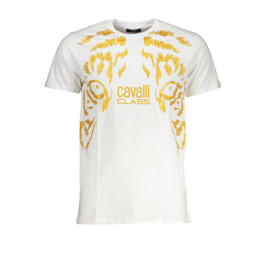 Camiseta de Algodón Blanca para Hombre Cavalli Class