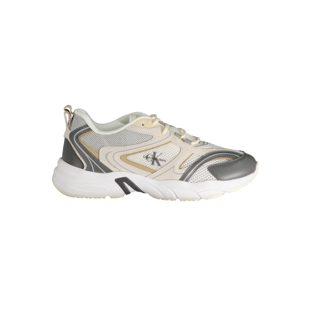 Calvin Klein Zapatilla de Hombre de Poliuretano Beige