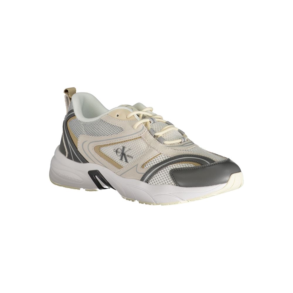 Calvin Klein Zapatilla de Hombre de Poliuretano Beige