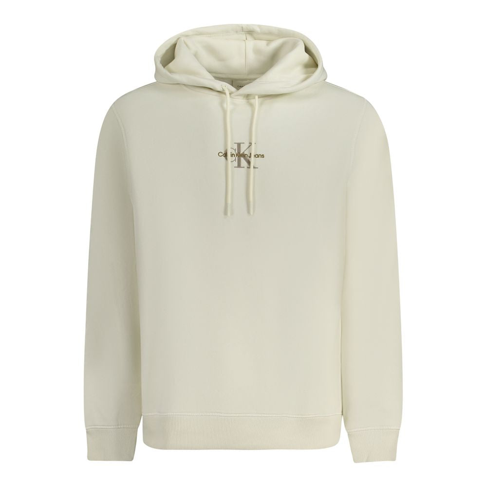 Sudadera con capucha blanca de algodón para hombre Calvin Klein