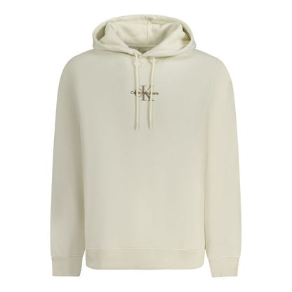 Sudadera con capucha blanca de algodón para hombre Calvin Klein
