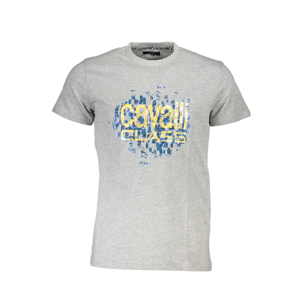 Cavalli Class Camiseta de Hombre de Algodón Grigio