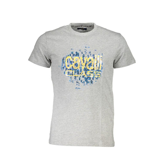 Cavalli Class Camiseta de Hombre de Algodón Grigio