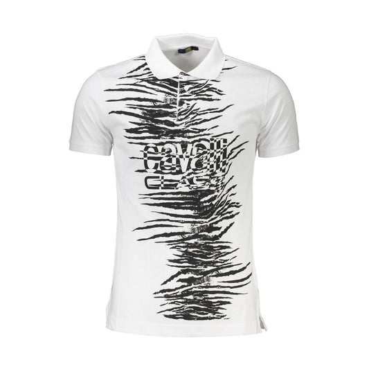 Polo de algodón blanco Cavalli Class para hombre