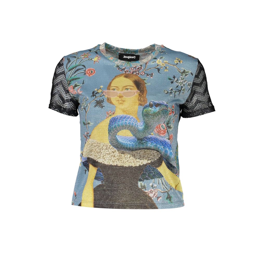 Camiseta de poliéster Desigual Azzurro para mujer