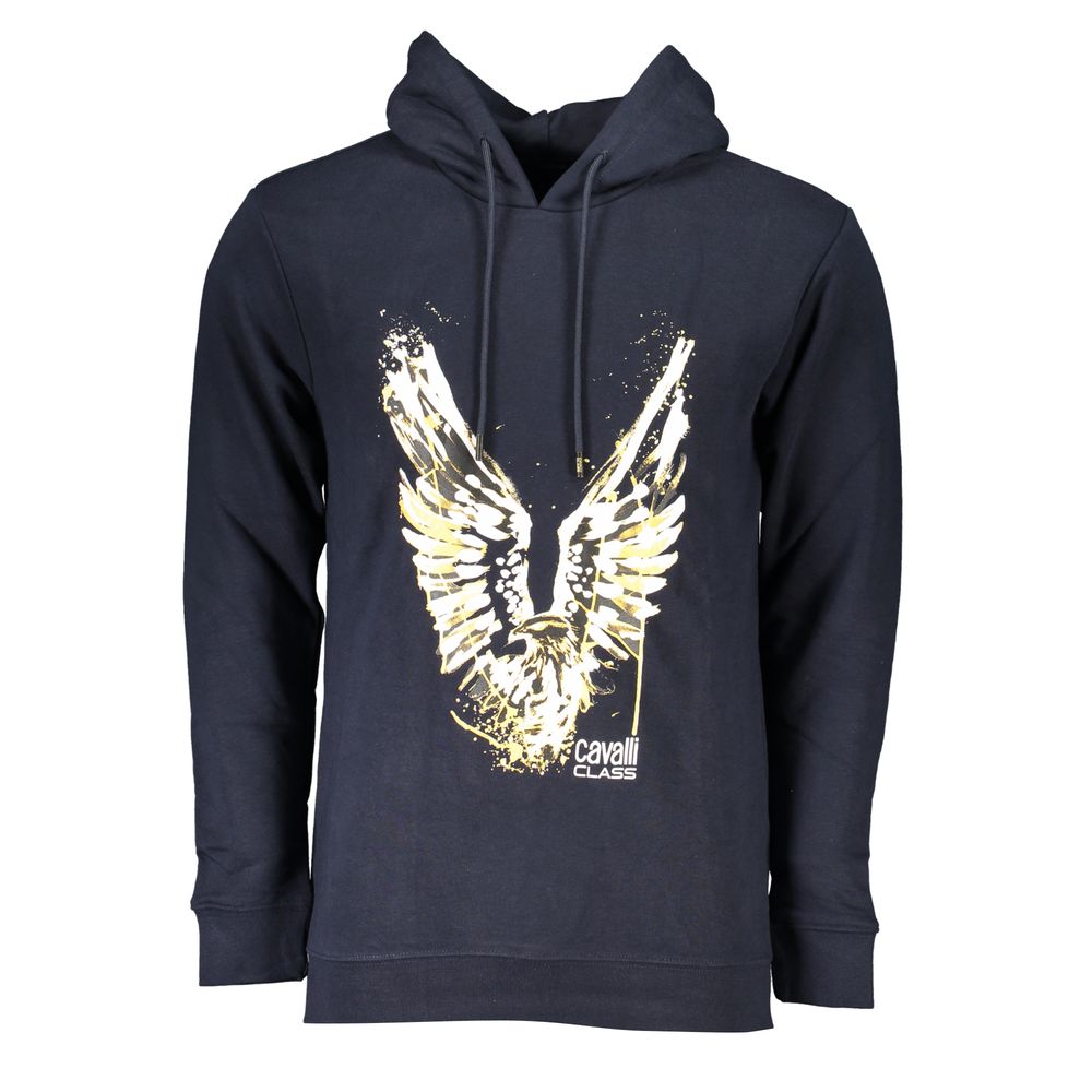 Suéter de hombre de algodón azul Cavalli Class