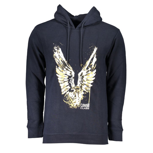Suéter de hombre de algodón azul Cavalli Class
