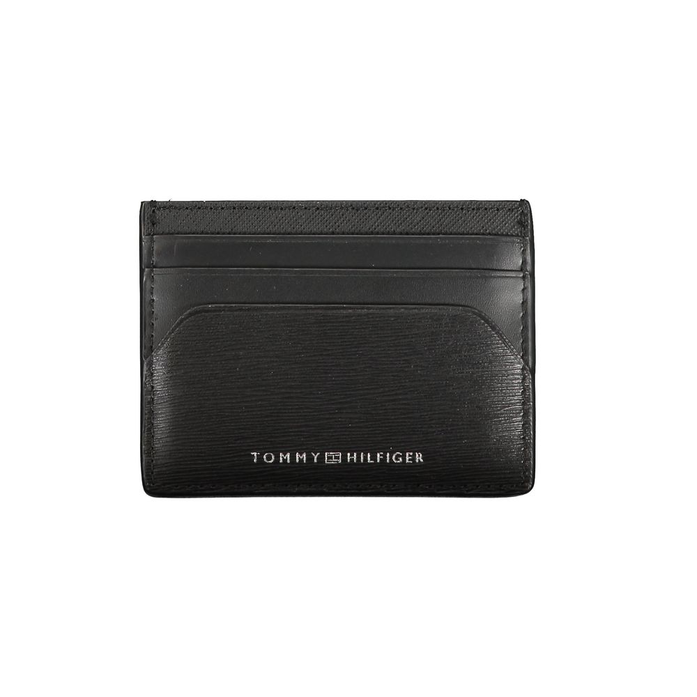 Cartera de cuero negra para hombre Tommy Hilfiger