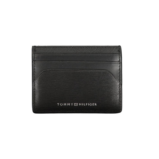 Cartera de cuero negra para hombre Tommy Hilfiger