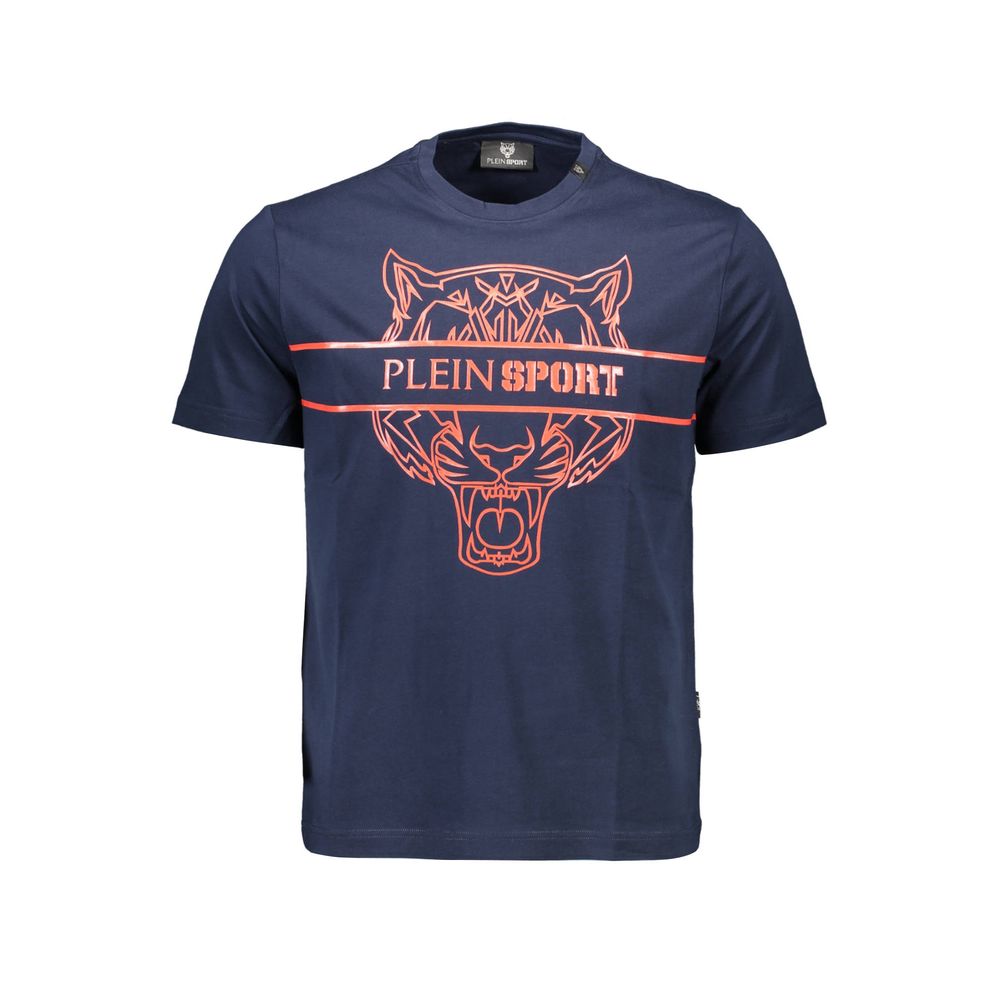 Camiseta de algodón azul Plein Sport para hombre