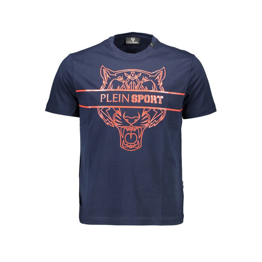 Camiseta de algodón azul Plein Sport para hombre