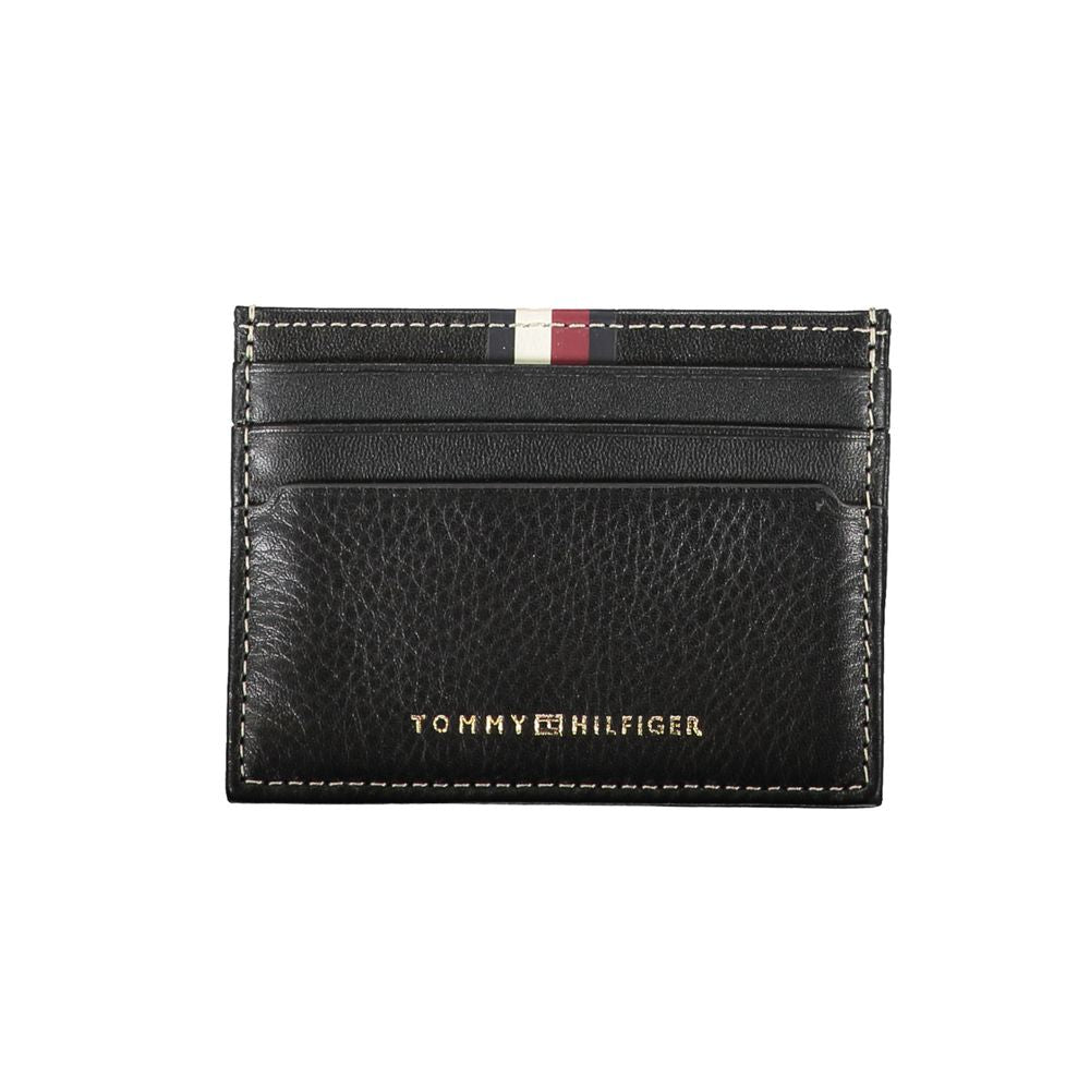 Tarjetero de piel Tommy Hilfiger Nero para hombre