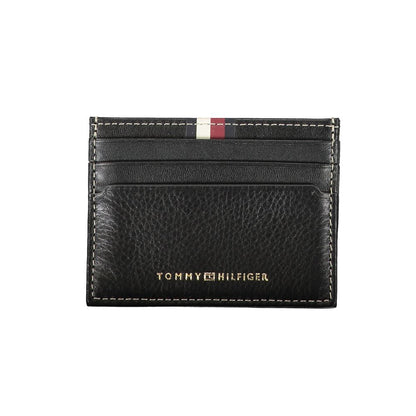 Tarjetero de piel Tommy Hilfiger Nero para hombre