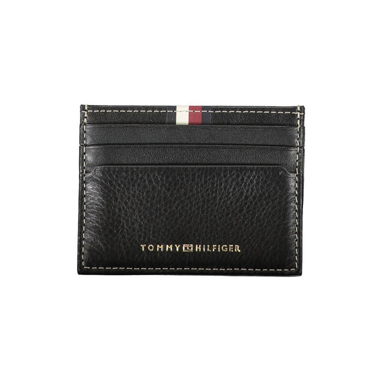 Tarjetero de piel Tommy Hilfiger Nero para hombre