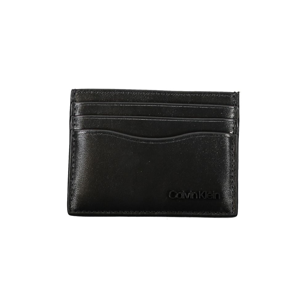 Portefeuille homme en cuir Calvin Klein Nero