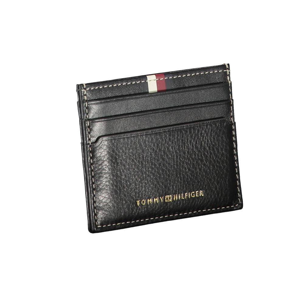 Tarjetero de piel Tommy Hilfiger Nero para hombre