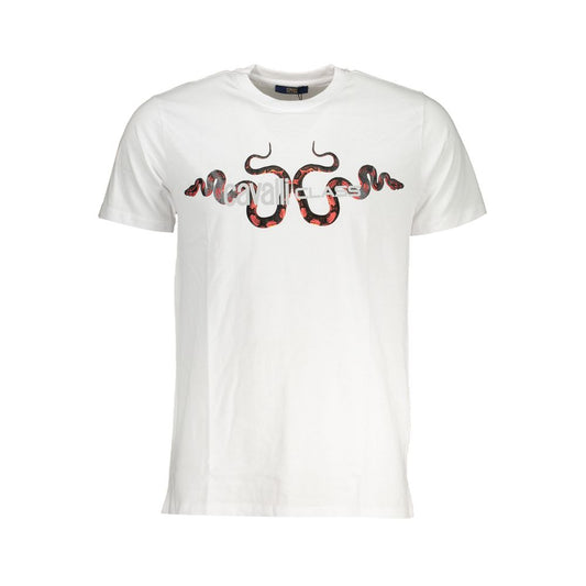 Camiseta de algodón blanco Cavalli Class para hombre
