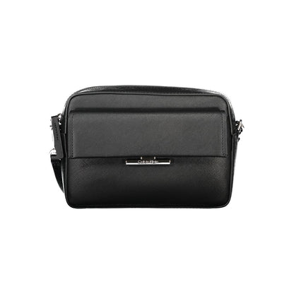 Bolso de hombro de poliuretano negro Calvin Klein para mujer
