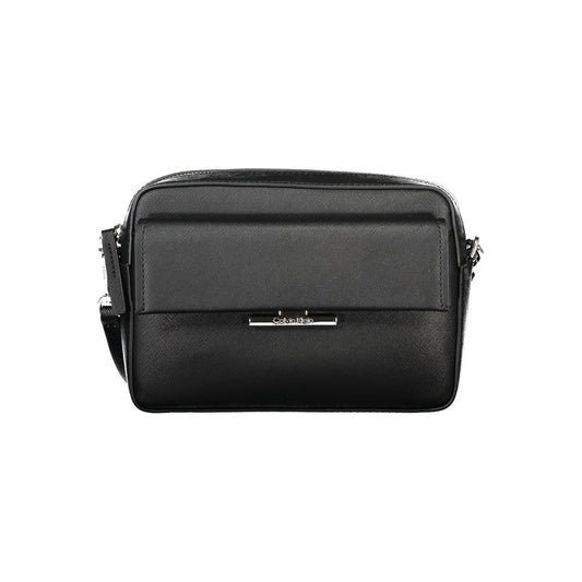 Bolso de hombro de poliuretano negro Calvin Klein para mujer
