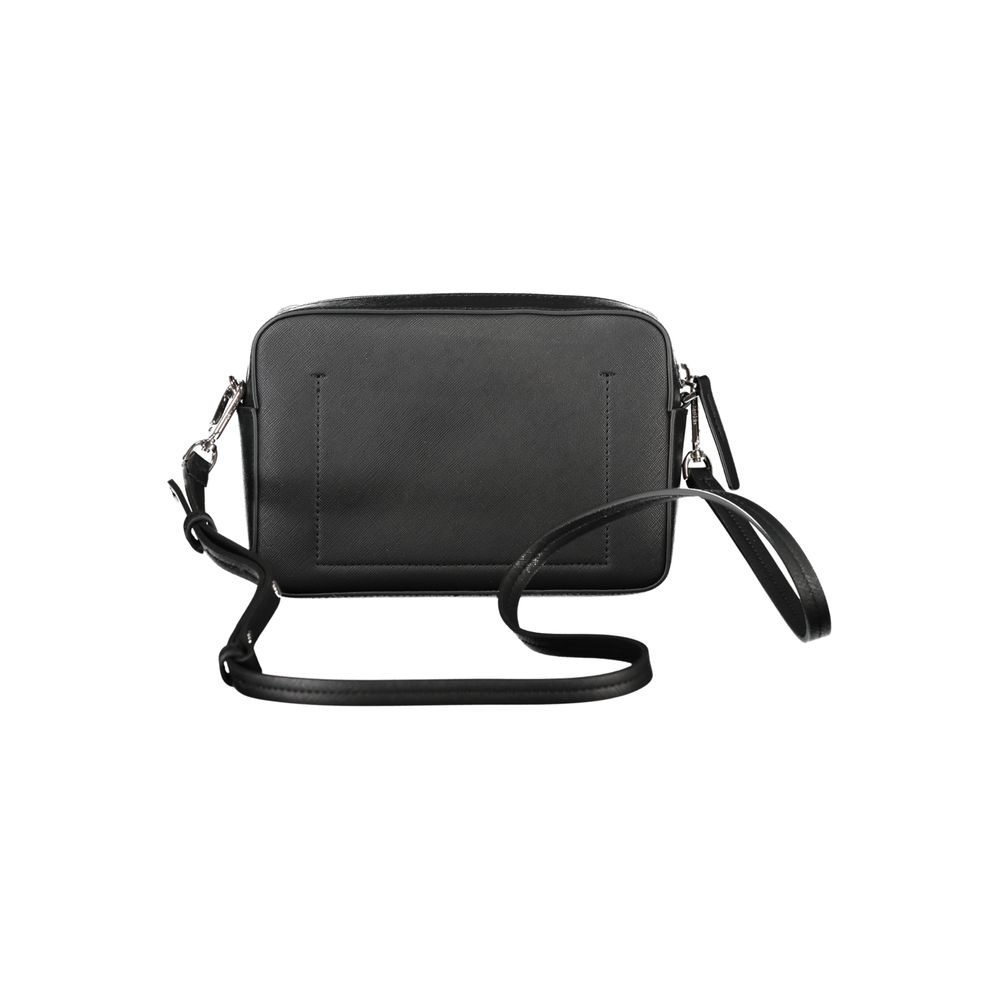 Bolso de hombro de poliuretano negro Calvin Klein para mujer