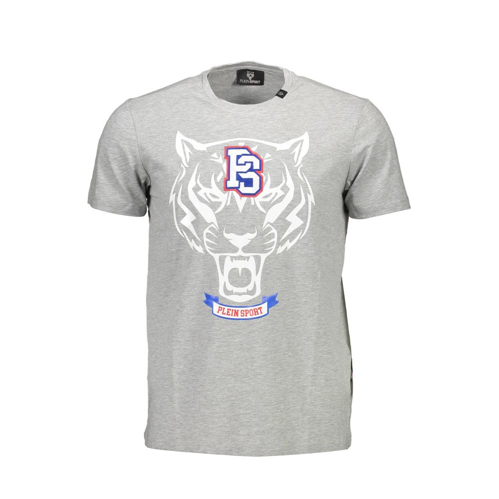 Camiseta de algodón gris para hombre Plein Sport