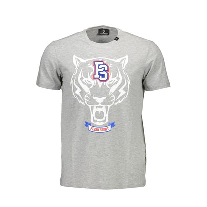 Camiseta de algodón gris para hombre Plein Sport