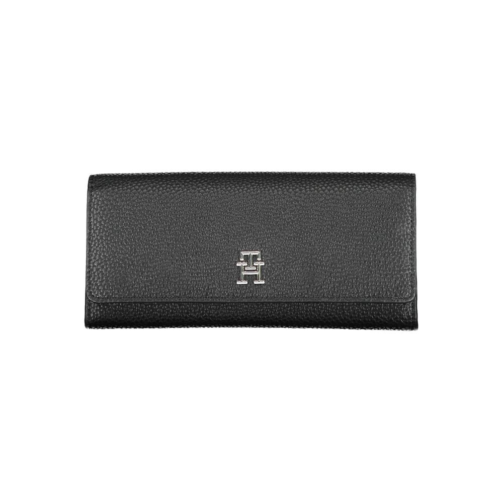 Cartera de mujer de poliuretano negro Tommy Hilfiger