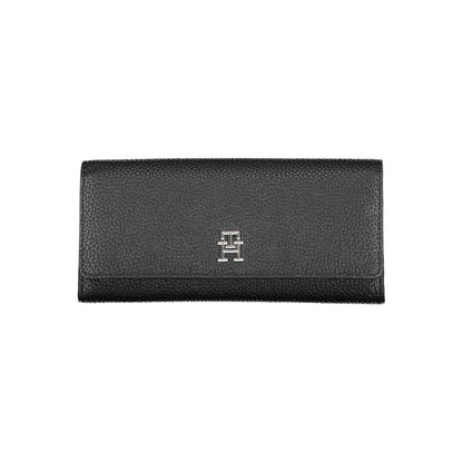 Cartera de mujer de poliuretano negro Tommy Hilfiger