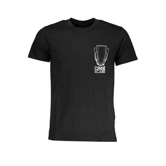 Camiseta de algodón negra de Cavalli Class para hombre