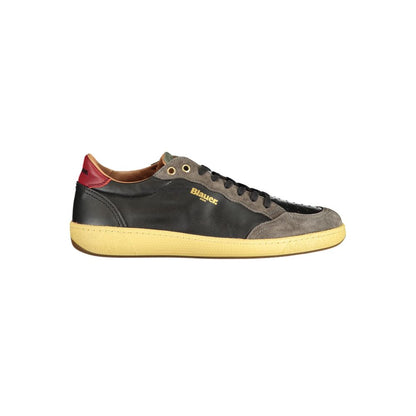 Zapatillas Blauer de cuero negro para hombre