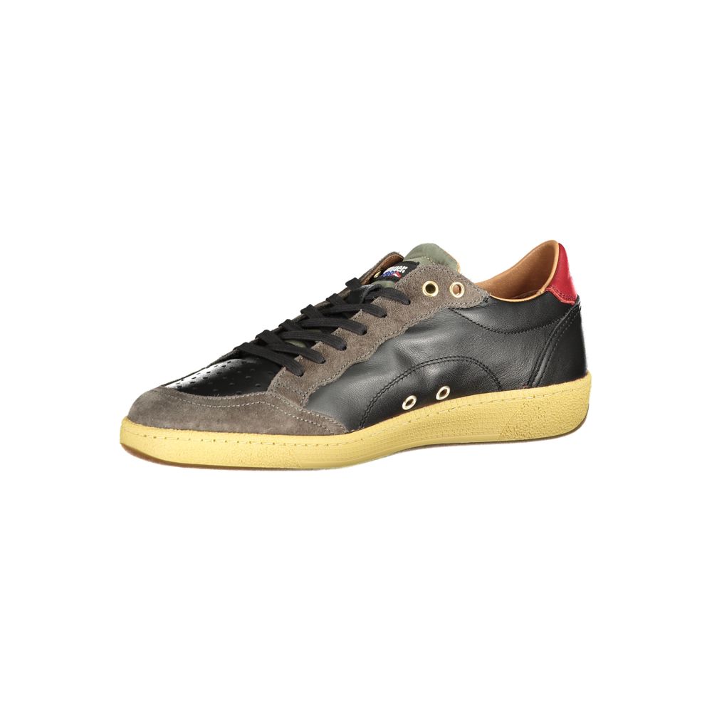 Zapatillas Blauer de cuero negro para hombre