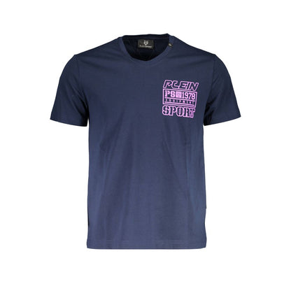 Camiseta de hombre Plein Sport de algodón azul