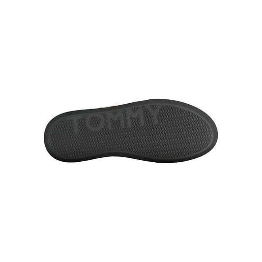 Tommy Hilfiger Black Leather Men Sneaker