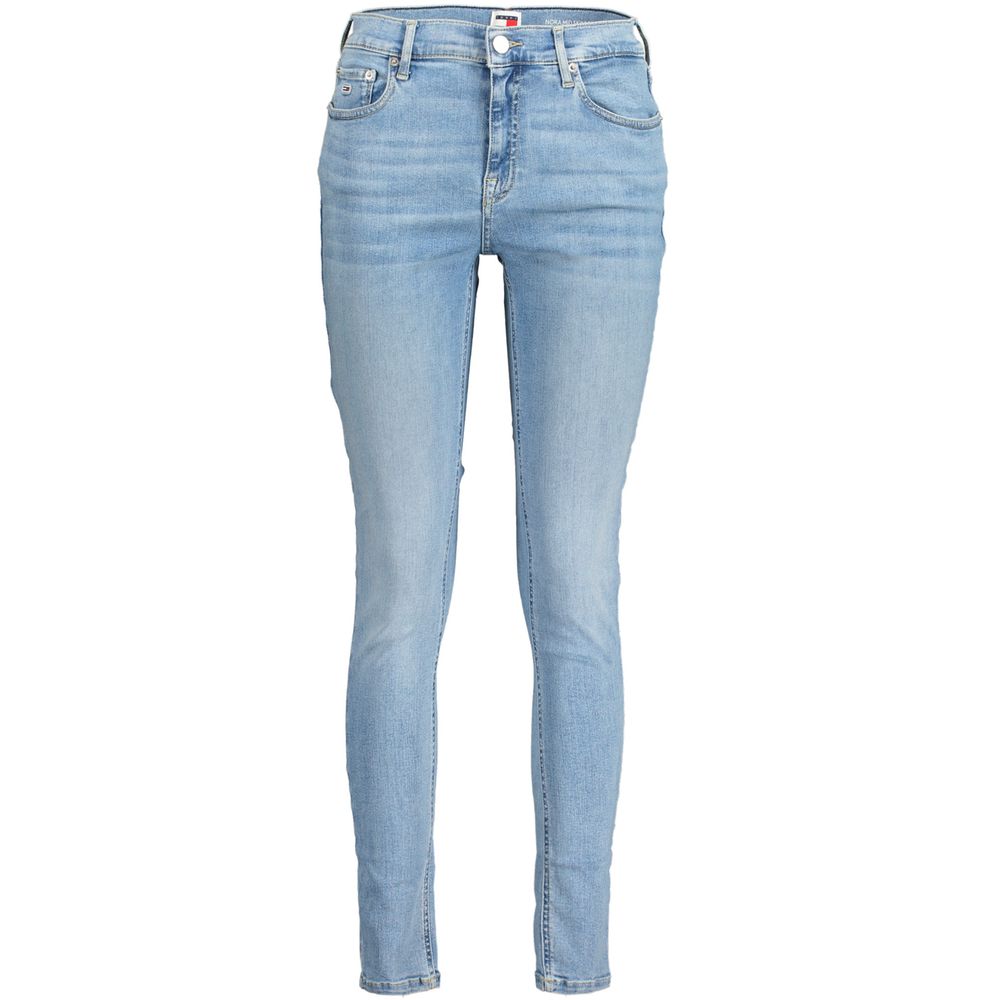 Tommy Hilfiger Azzurro Jean Ajustado de Algodón para Mujer