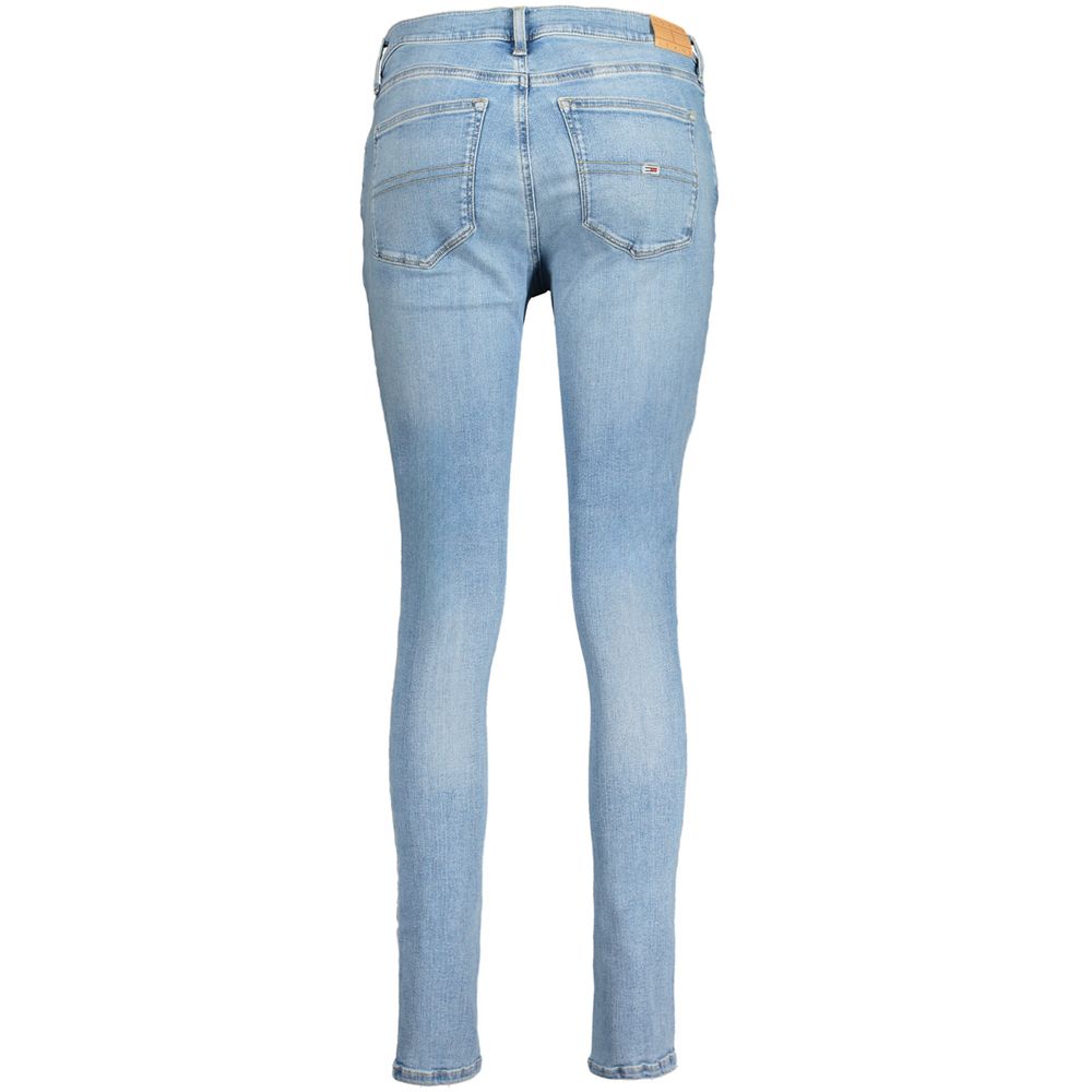 Tommy Hilfiger Azzurro Jean Ajustado de Algodón para Mujer
