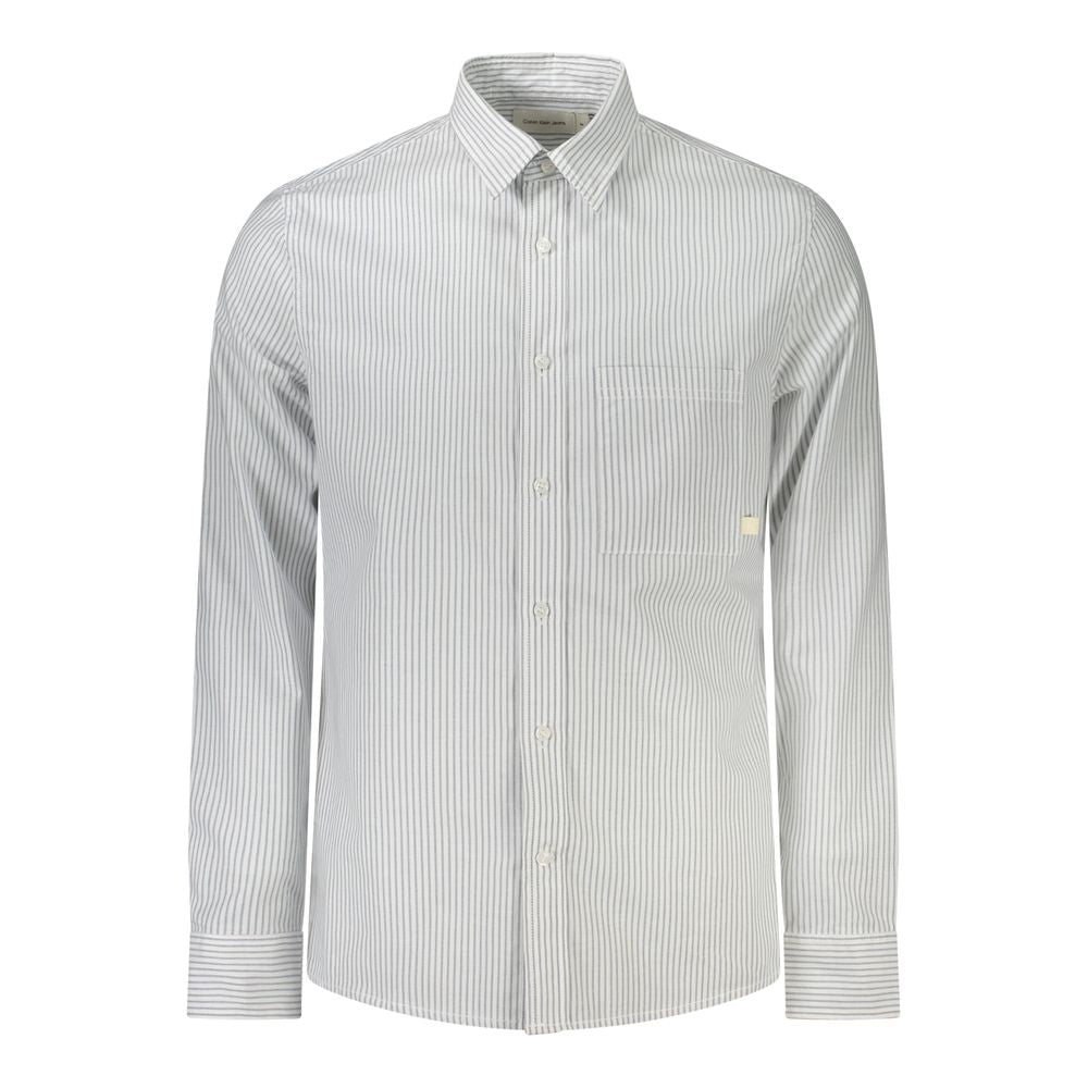 Camisa de hombre de algodón blanca Calvin Klein