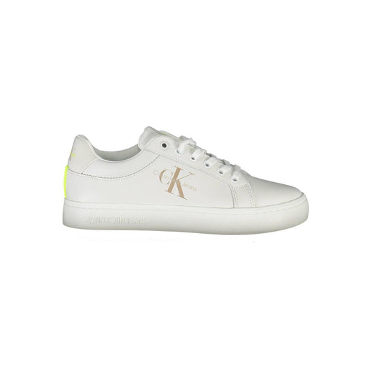 Zapatillas deportivas de cuero blanco Calvin Klein para mujer
