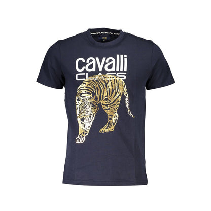 Camiseta de Algodón Azul para Hombre Cavalli Class