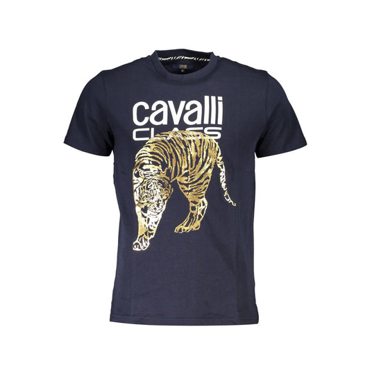 Camiseta de Algodón Azul para Hombre Cavalli Class