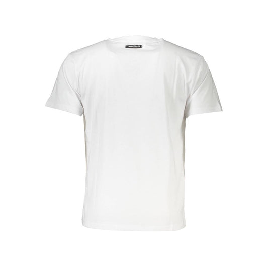 Camiseta de algodón blanco Cavalli Class para hombre