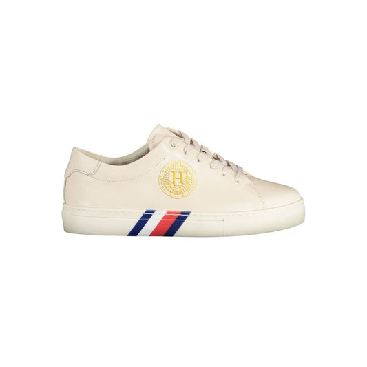 Zapatillas deportivas Tommy Hilfiger de cuero beige para mujer